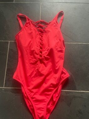 BLEU Rod Beattie red swimsuit